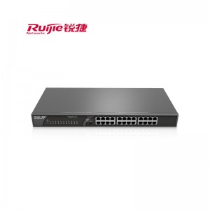 锐捷（Ruijie）RG-ES124G 交换机 24个10/100/1000M自适应电口，非网管，桌面级